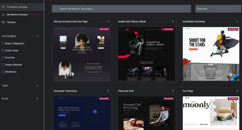 plantillas Elementor PRO